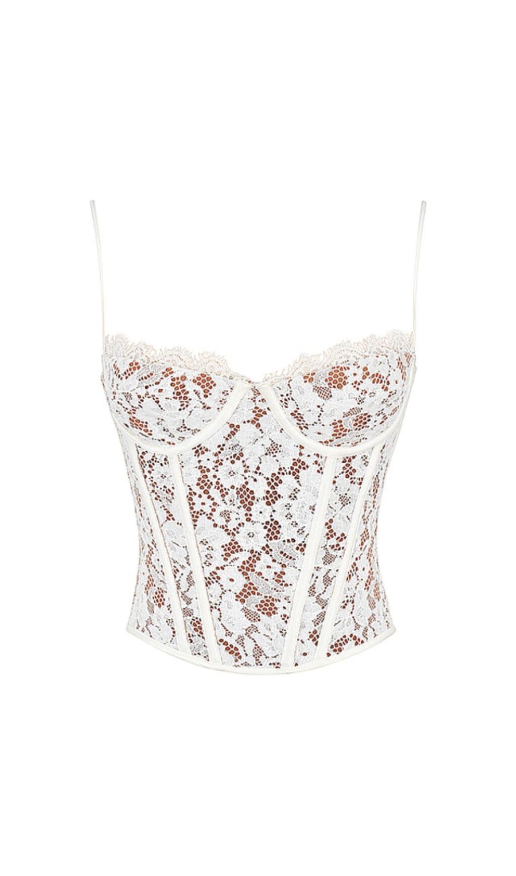 House of CB, Tops, House Of Cb Mila Ivory Lace Underwired Woven Corset  Nwot