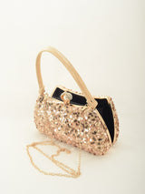 SOLID COLOR SEQUIN CLUTCH