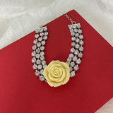 CRYSTAL ROSE NECKLACE