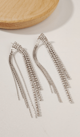 U-shaped long tassel earrings