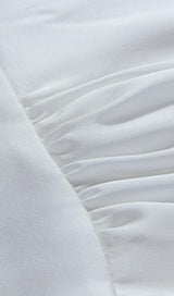 LONG SLEEVES V NECK MAXI DRESS IN WHITE