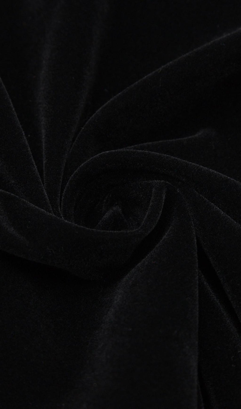 VELVET Type A  DRESS IN BLACK