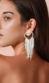 Vonde Rhinestone Tassel Earrings