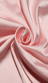 Pink satin suspender elegant dress