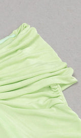 FLORA SLEEVELESS BANGAGE MAXI DRESS IN OLIVE GREEN