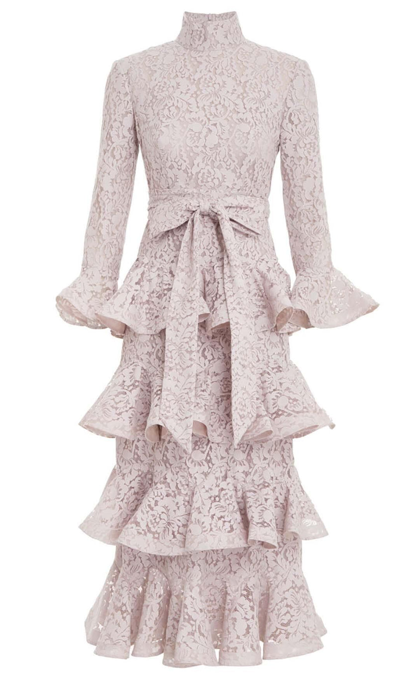 Tiered Lace Midi Dress