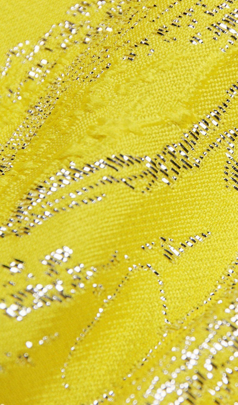 JACQUARD TWO PIECE SET IN YELLOW
