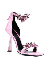 CHAIN SQUARE HEELS IN PINK
