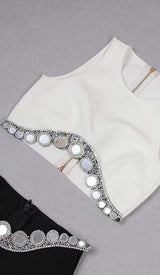 JEWELLED TENTACLE TWO PIECE IN WHITE