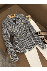 COLOURWAY BELTED DOUBLE-BREASTED BLAZER