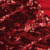 STRAPLESS SEQUIN MINI DRESS IN WINE RED
