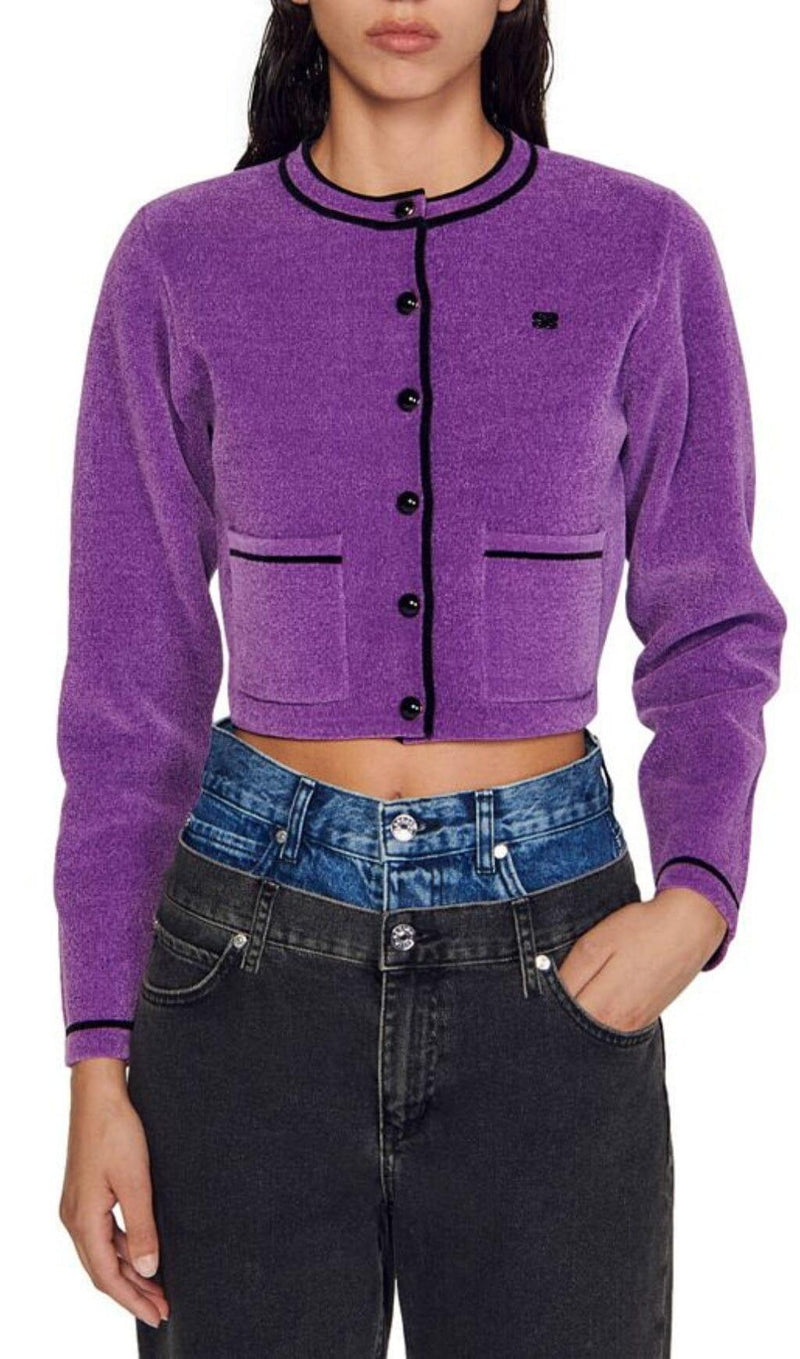 FIRSTY CROPPED CARDIGAN SWEATER