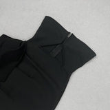 BLACK ONE-LINE LOW-CUT SEXY SLEEVELESS BACKLESS DRESS