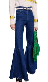 HIGH RISE FLARE LEG JEANS IN BLUE