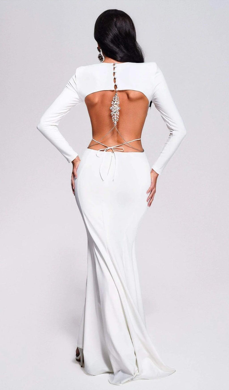 Mermaid Silk Bodysuit, Silk Backless Bridal Bodysuit, Open Back