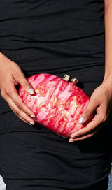 PEARLESCENT ACRYLIC CLUTCH