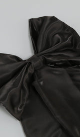 STRAPLESS BOWKNOT MINI DRESS IN BLACK