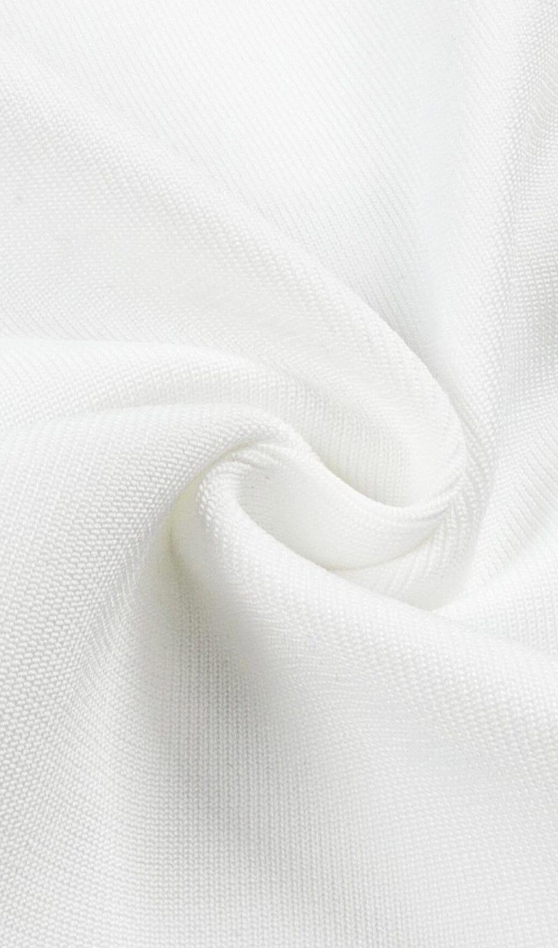 LONG SLEEVE TUBE TOP DRESS IN WHITE